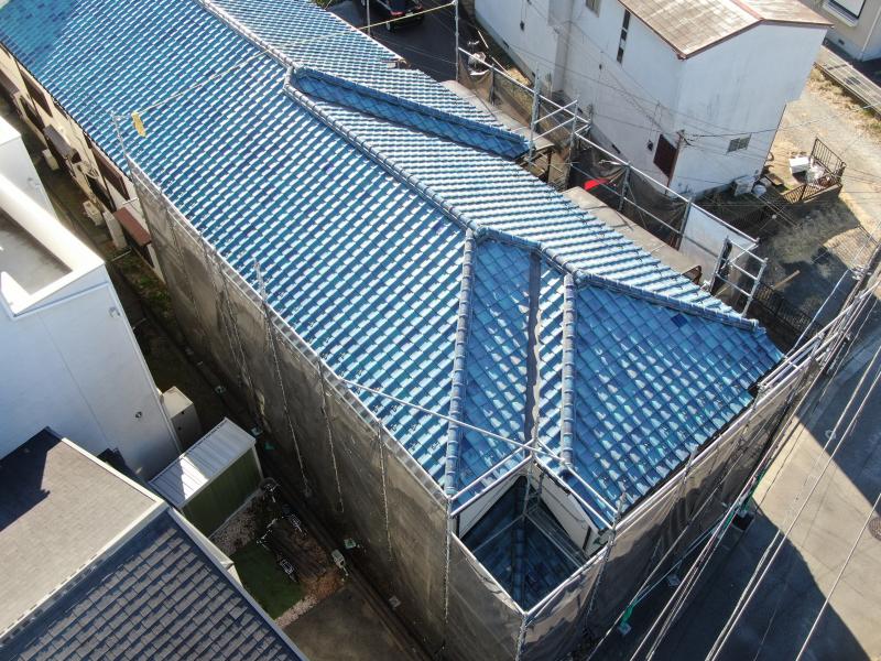 瓦棟取り直し・野地板交換・防水紙工事